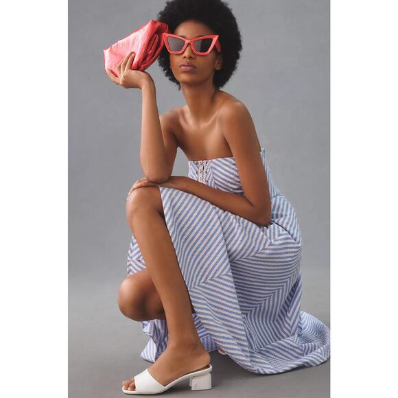 Anthropologie Maeve Strapless A-Line Dress - New Large - Picture 5 of 7